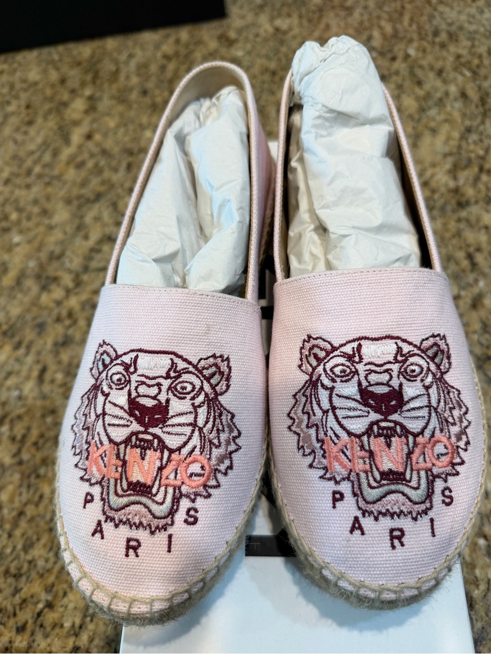 Kenzo Pink Embroidered Tiger Espadrilles - Picture 2 of 5